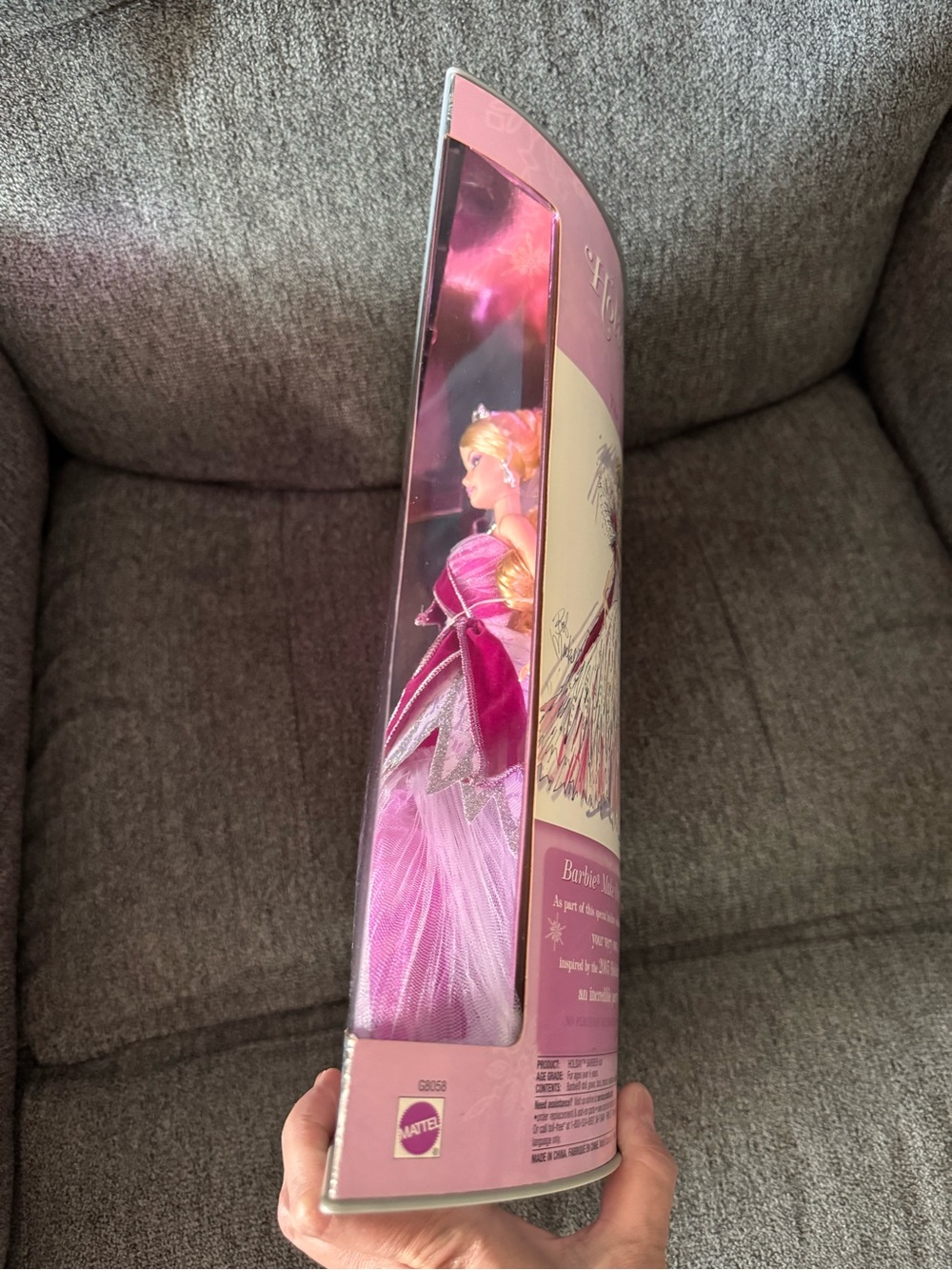 Barbie Pink and White Holiday Collector Doll Tin by Barbie - Picture 7 of 10